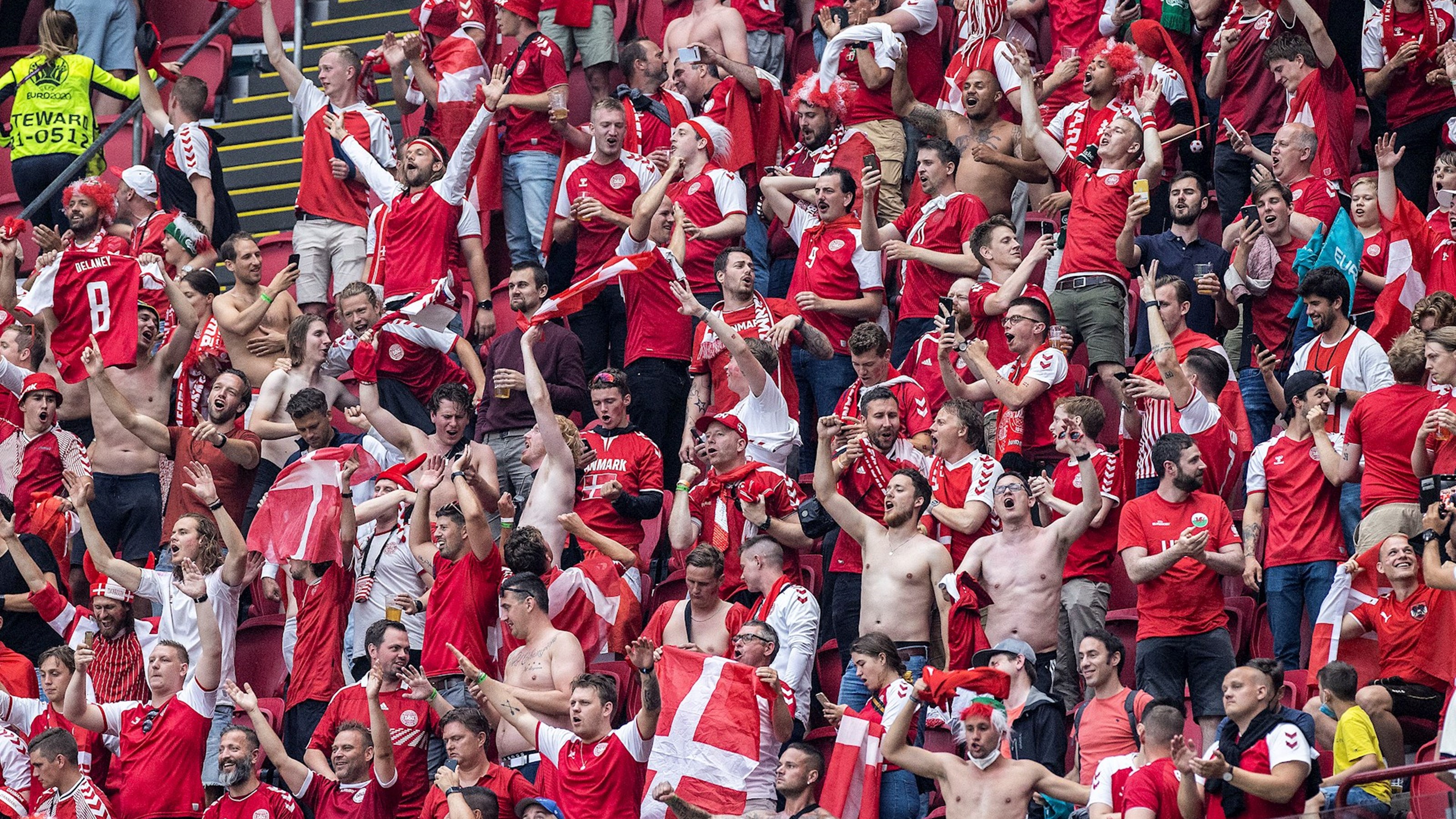 Danske fans i Amsterdam EURO 2020